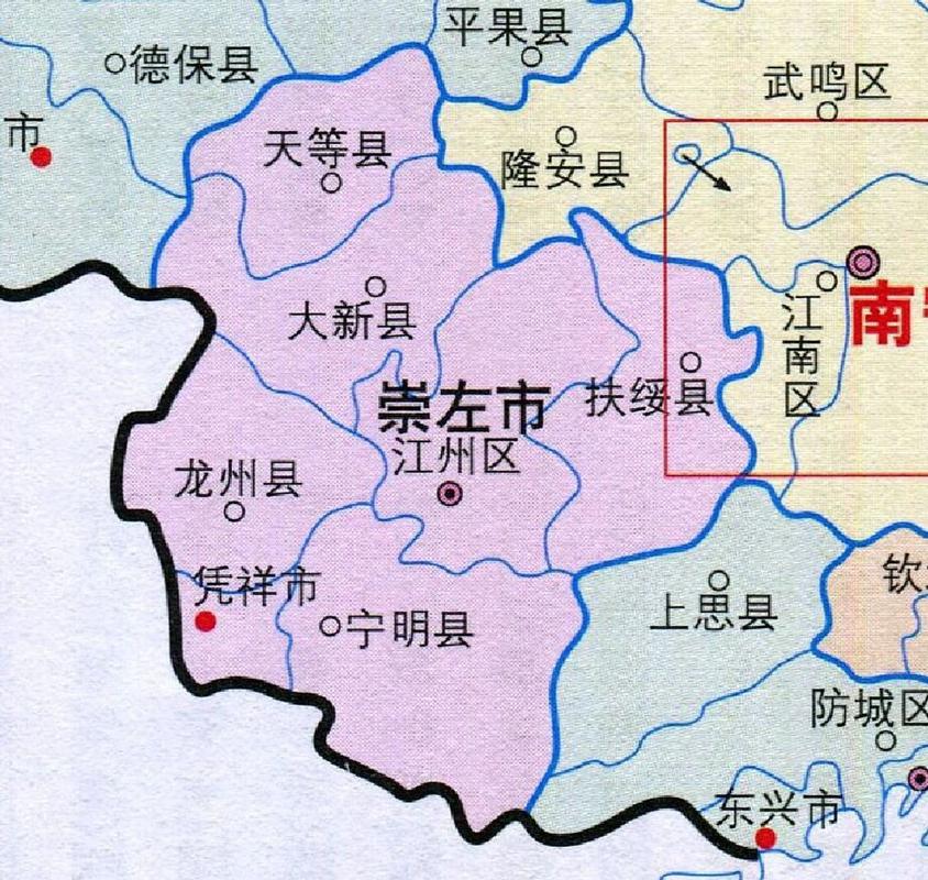 崇左市地图